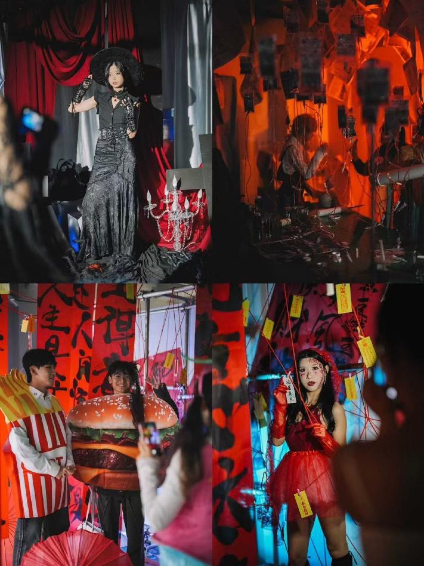 万圣节现场人群