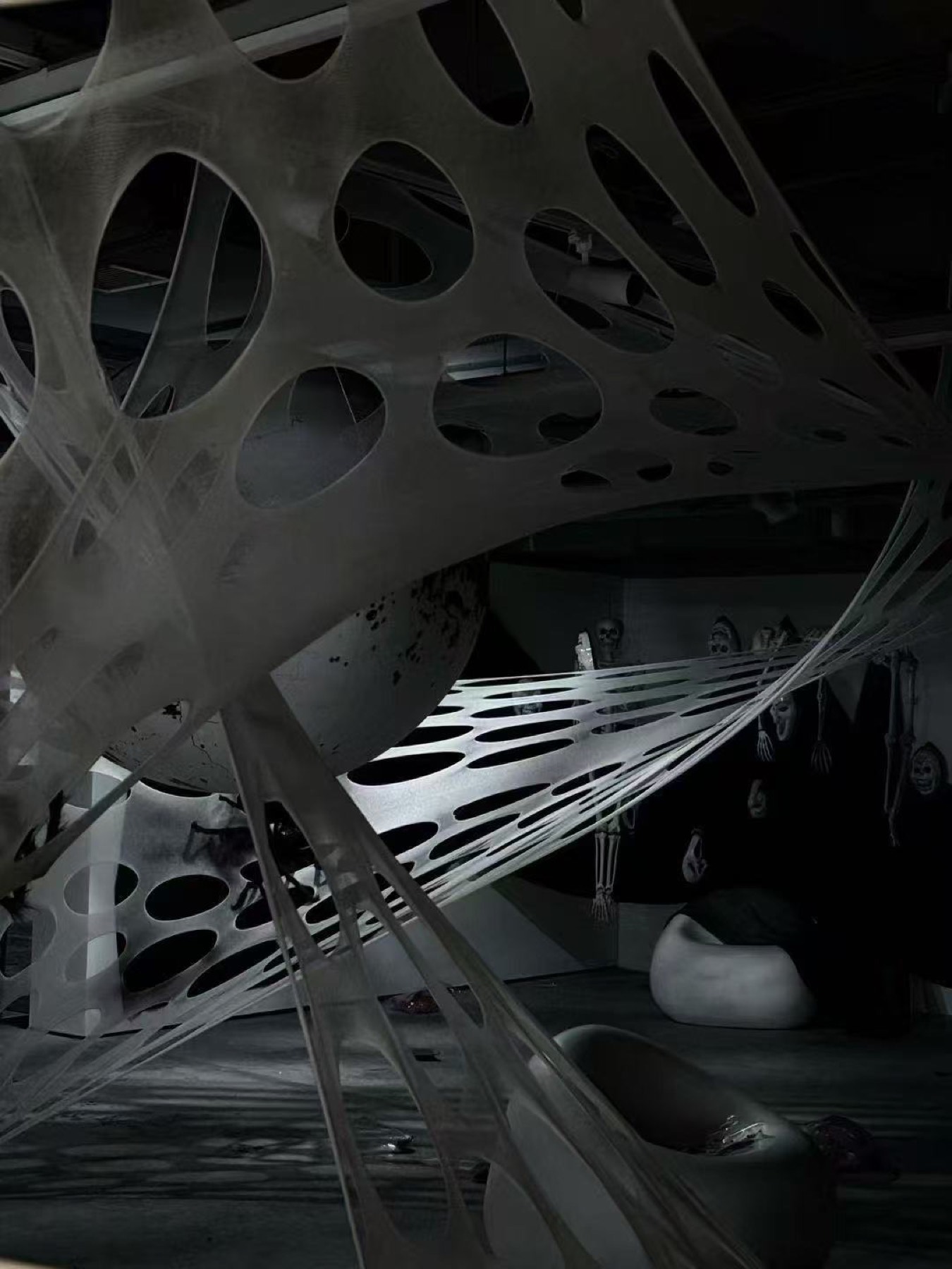 万圣节蜘蛛网装置